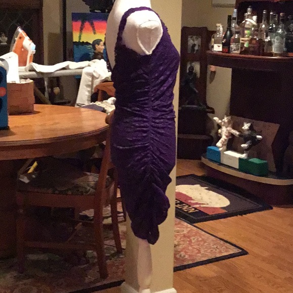 Moda International sexy purple stretch lace dress - Picture 3 of 6
